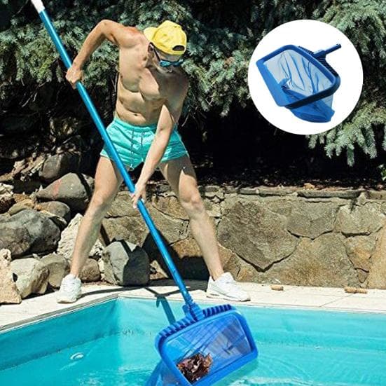 Épuisette de piscine à mailles ultra fines, cadre renforcé, installation simple, outil de nettoyage pour écumoire de feuilles et débris de