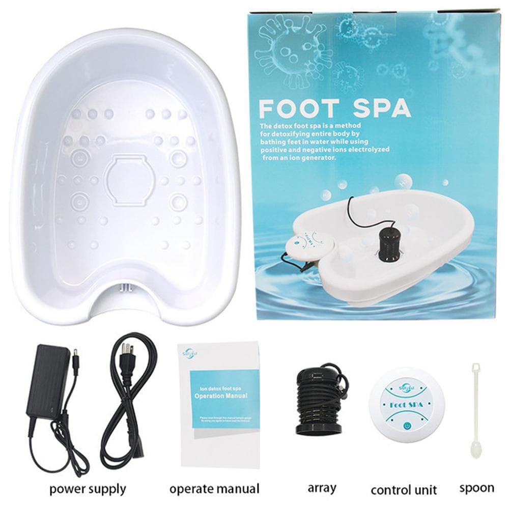 Détox Ionique Électrique Mini Bain de Pieds Spa Masseur Machine Bain de Pieds Nettoyer Footspa Vibration Meilleurs Soins Tableaux Aqua Thérapie