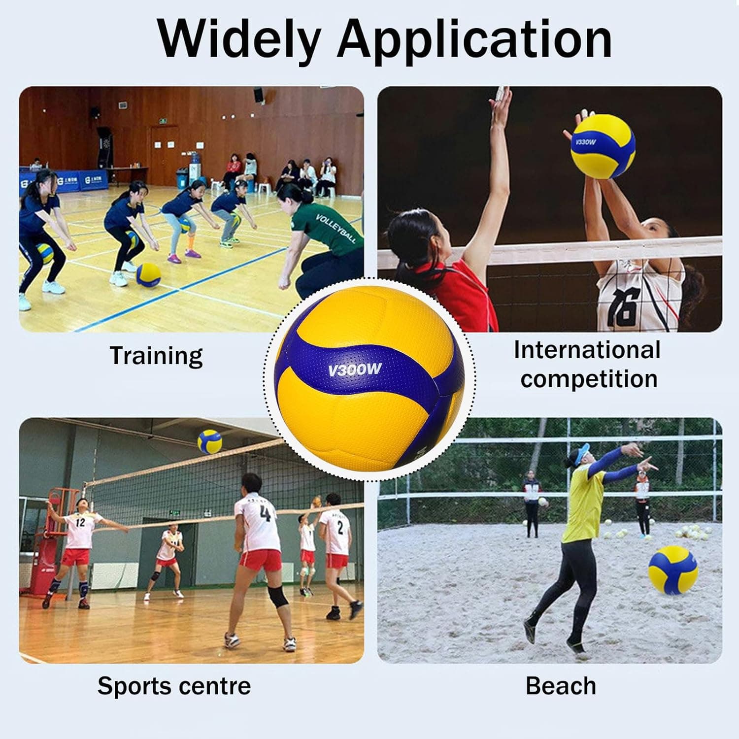 Volley-ball de plage officiel Coutures durables Volley-ball Intérieur Extérieur Volley-ball pour Adolescent et Adulte