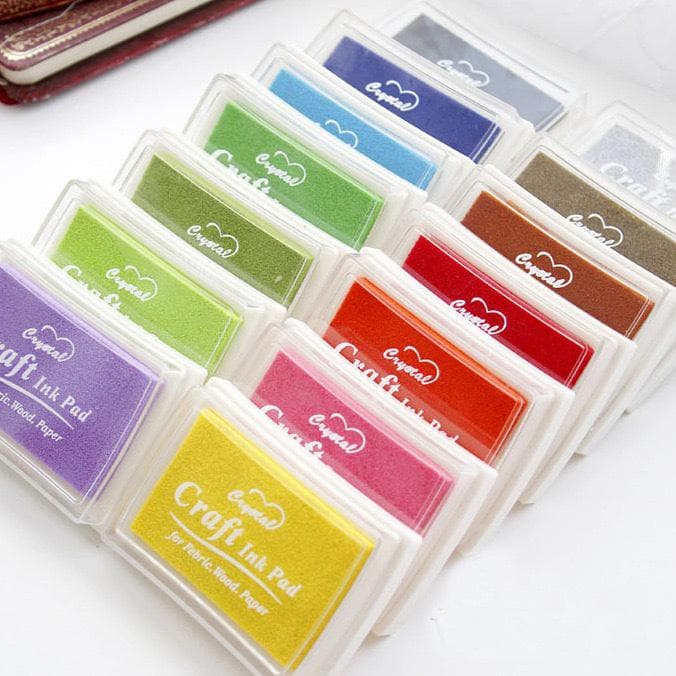 Tampon encreur 15 couleurs pour tamponnage DIY, peinture au doigt, journaux et albums