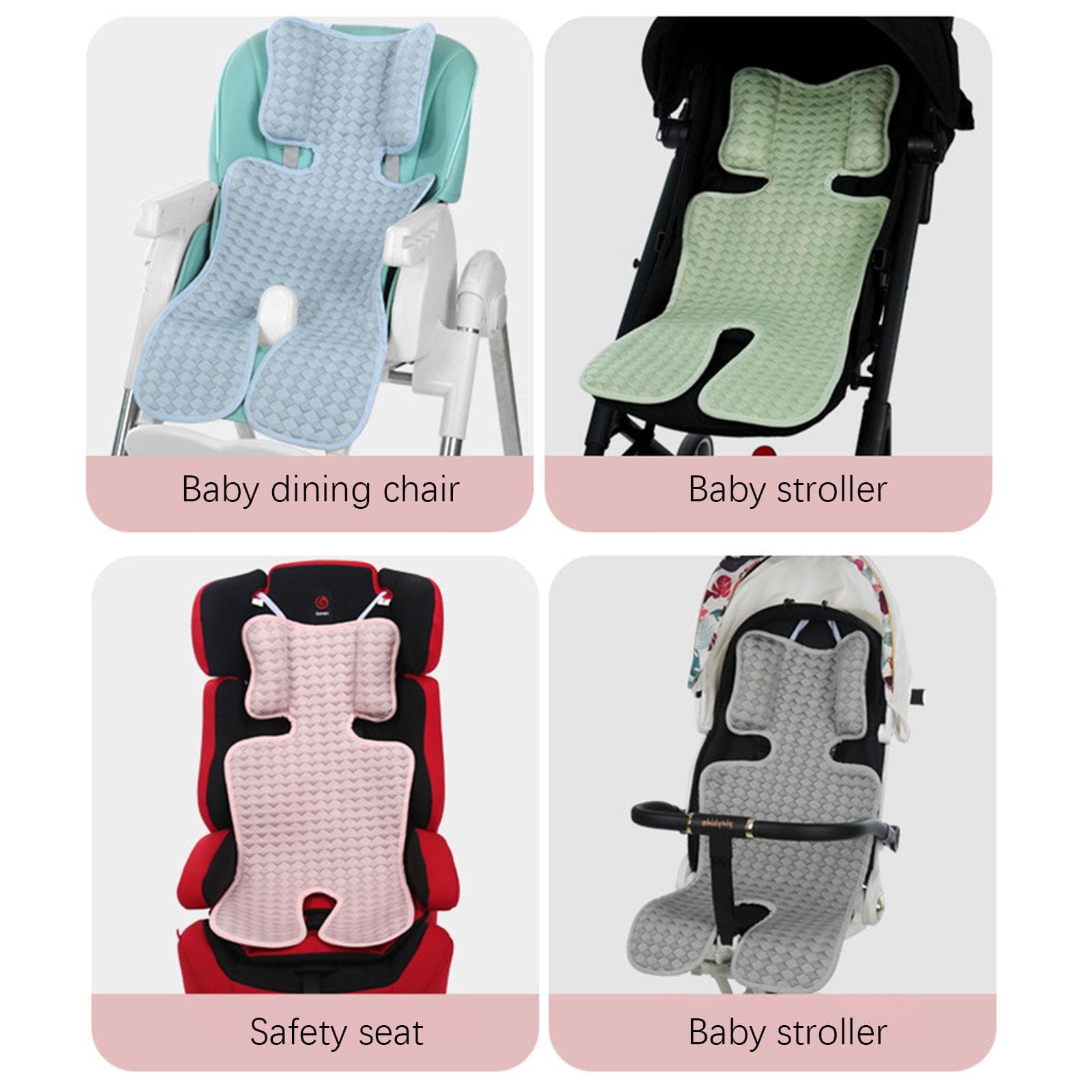 Tapis de Refroidissement pour Poussette Bébé Coussin d'Été Respirant Refroidissant Réutilisable Siège Enfant bleu foncé