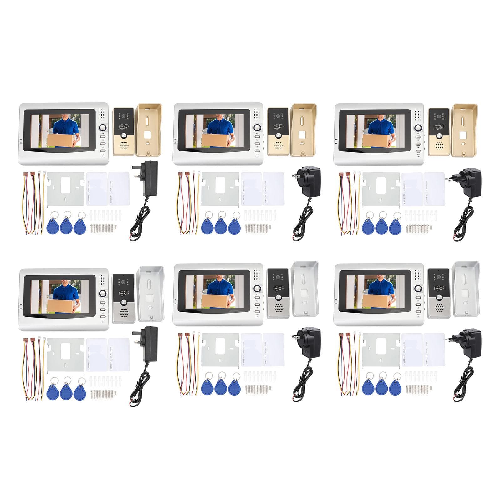 Système d'interphone vidéo filaire 7 pouces Système de sonnette vidéo pour interphone Kits de caméra HD pour Villa Home