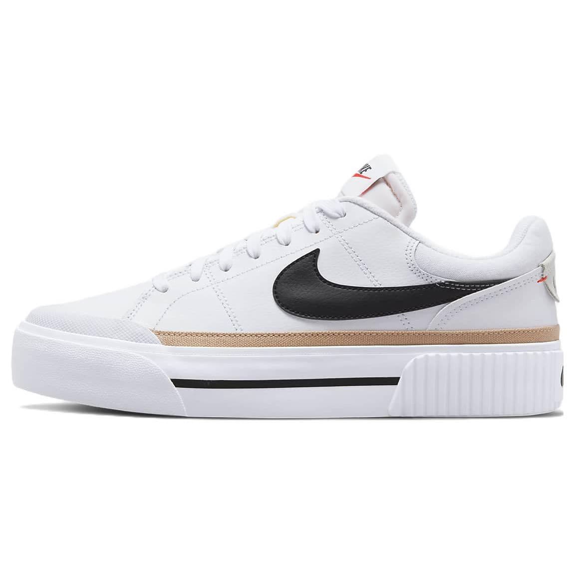 Nike Court Legacy Lift Blanc Chanvre Baskets pour Femmes Orange Équipe Noir DM7590-100 36.5