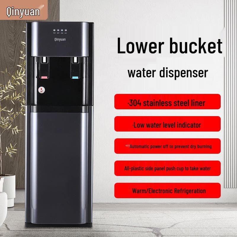Distributeur d'eau vertical intelligent Qinyuan: Montage par le bas, Double usage pour le thé, Refroidissement et Chauffage, Entièrement Automatique