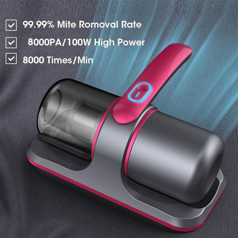 Instrument d'élimination des acariens Aspirateur 8000PA Aspirateur à main Pour matelas Canapé Lit Maison Filtre détachable Aspirateur de lit gris