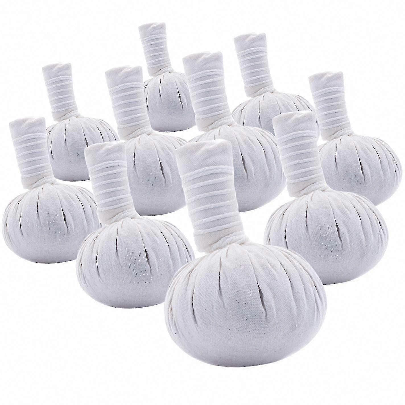 Lot de 12 Grandes Compresses Herbales Thai Spa pour Massage Boule Chaude Thérapie par la Chaleur LUK Pra KOB 200 g