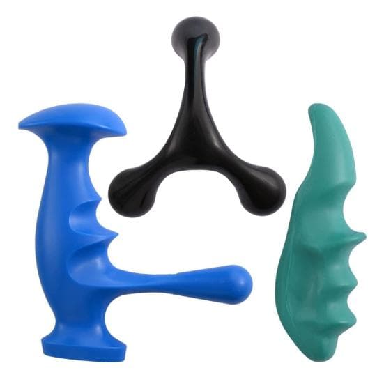 Lot de 3 outils de massage des points de déclenchement et protège-pouce pour massage complet du corps et des tissus profonds. Outils manuels pour le