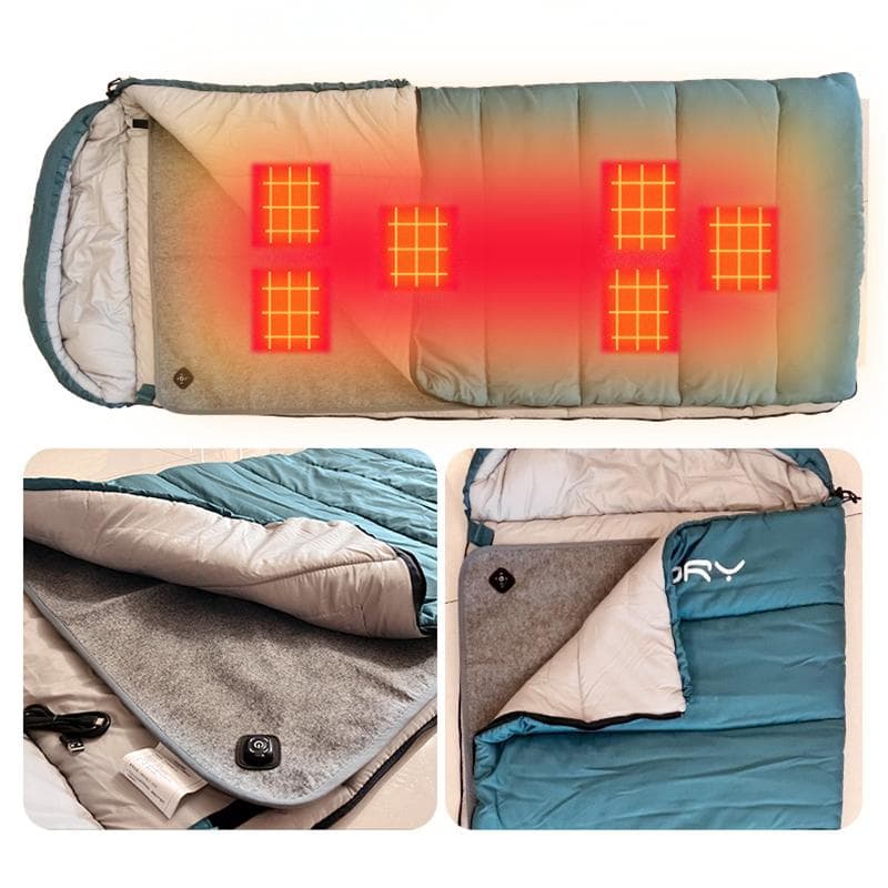 Couvertures Électriques USB 5V Tapis Hiver Chauffage Corps Matelas Thermostat Chauffant Isolation Sac de Couchage Chauffant Camping Fournitures
