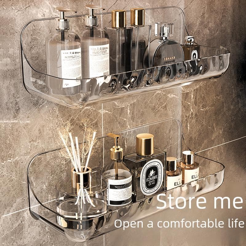 Support de Rangement Mural en Acrylique pour Salle de Bain pour Cosmétiques Style Moderne Simple