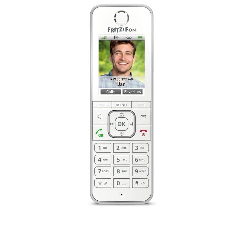 FRITZ!Fon C6 International Téléphone DECT Identification de l'appelant Blanc