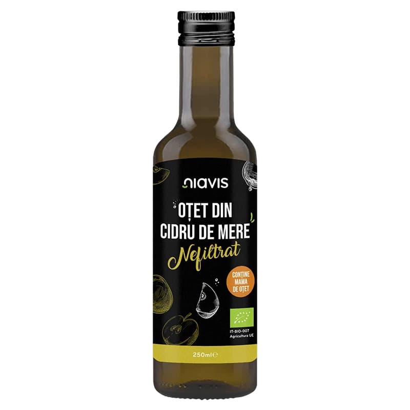 Vinaigre de cidre de pomme biologique non filtré, 250 ml, Niavis