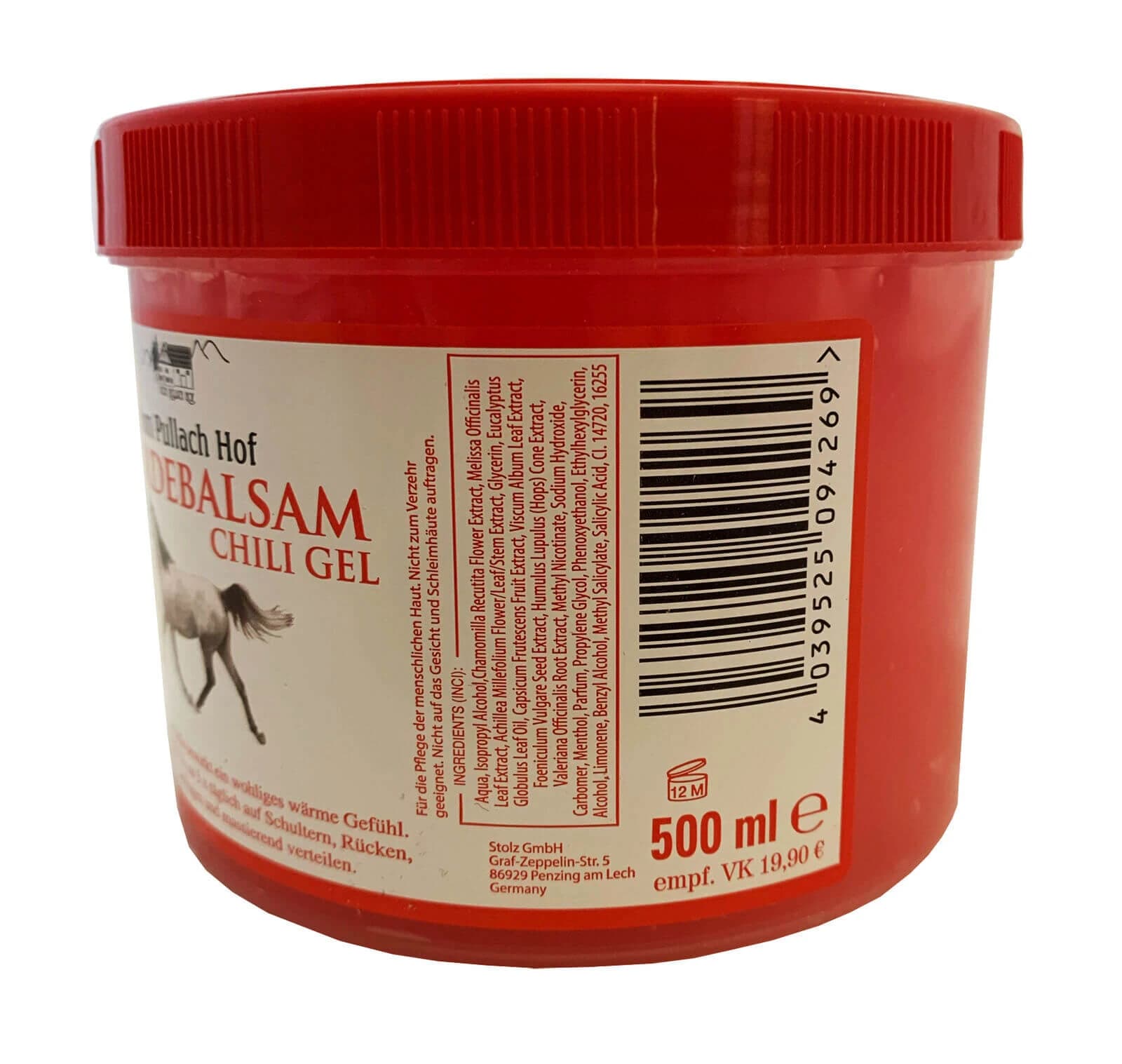 Pferdebalsam gel de force chevaline avec piment, 500 ml, Stolz view 2