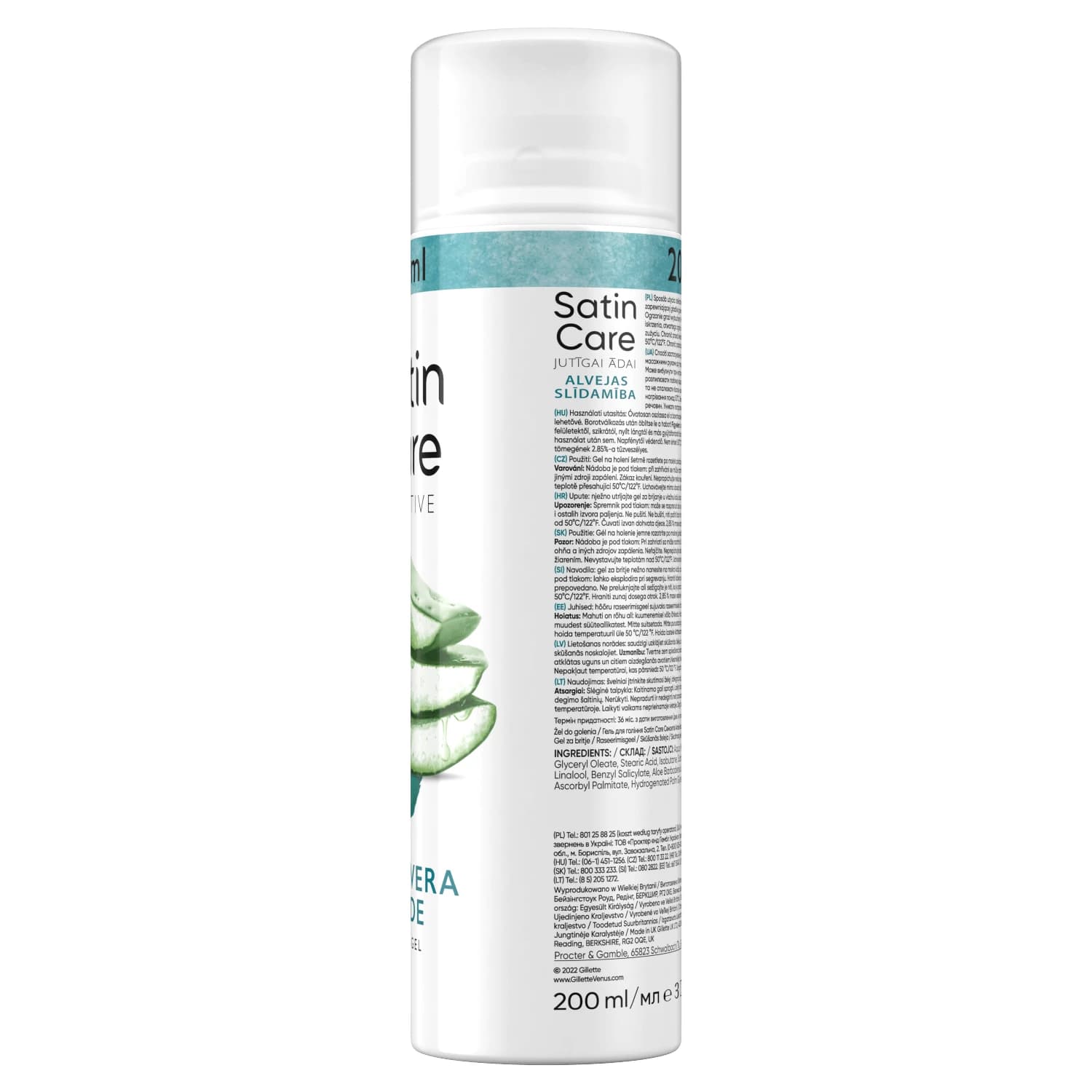 Gillette Satin Care, gel de rasage, peau sensible, 200 ml view 2