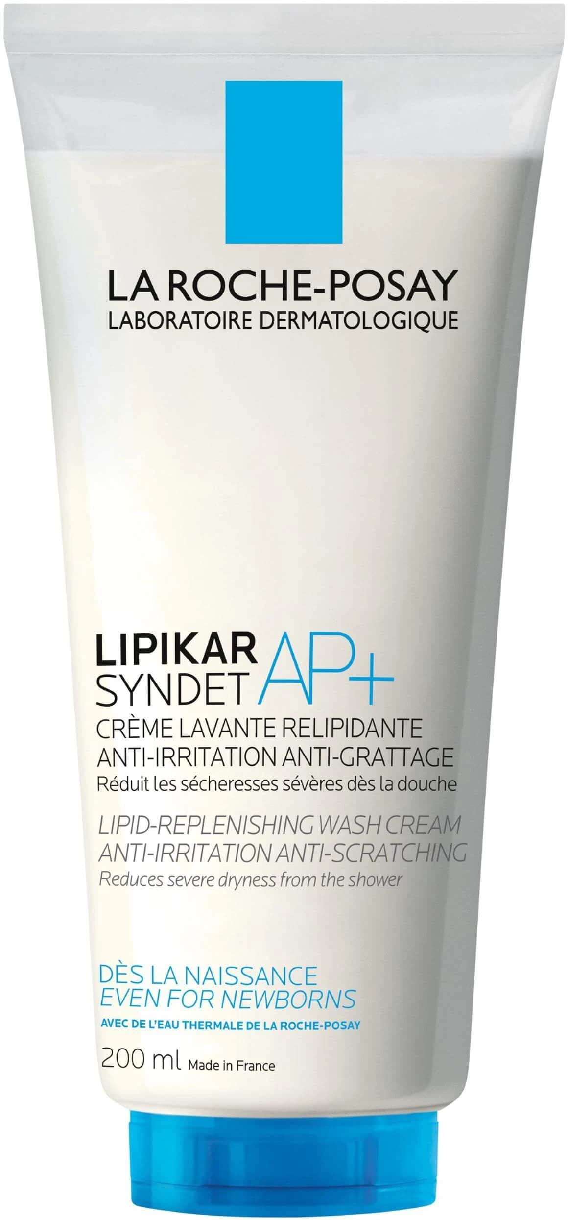 La Roche-Posay Lipikar Syndet AP+, crème corps relipidante, dès la naissance, 200 ml