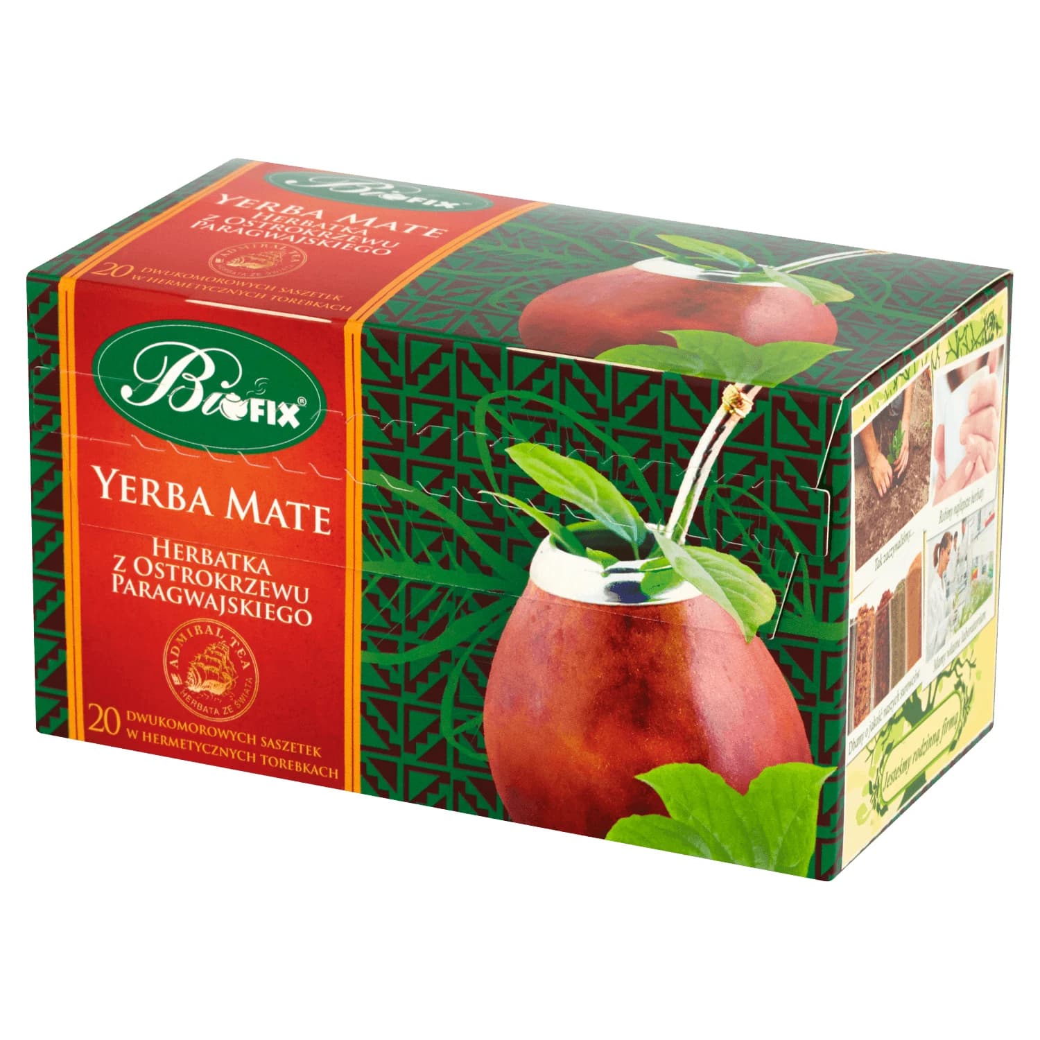 Bi Fix, Admiral Tea Yerba Mate, thé, 20 sachets