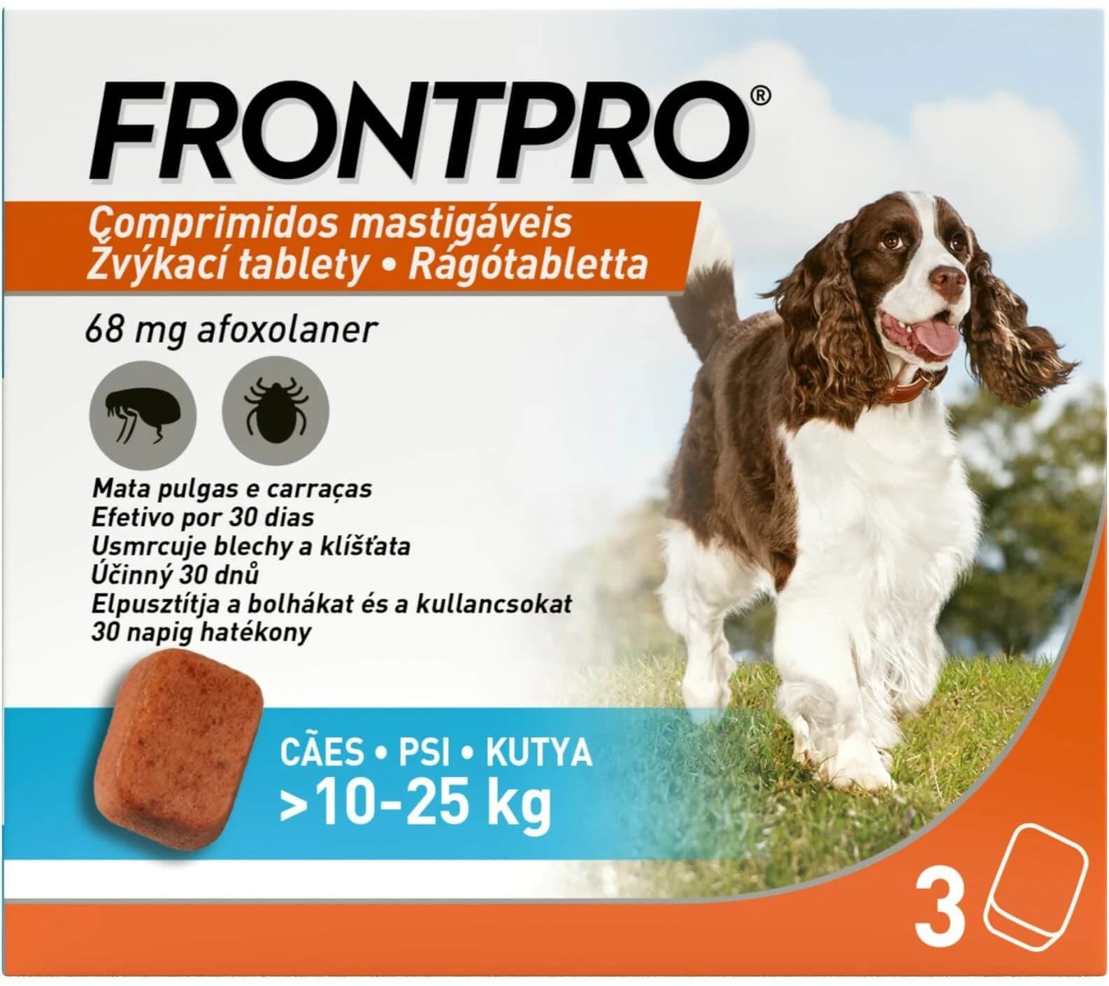 FRONTPRO Antiparasitaire comprimés à croquer pour chiens (10-25 kg) 3 pcs