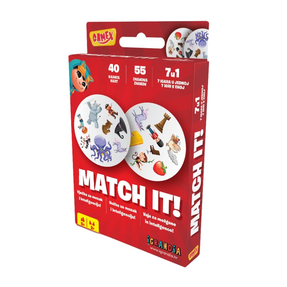 Cartes à jouer Match It, 5 ans et plus, Gamex