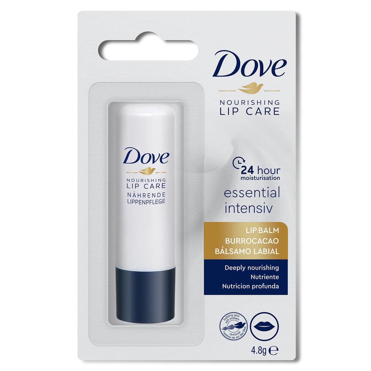 Dove Nourishing Lip Care Essential, baume à lèvres, 4,8 g