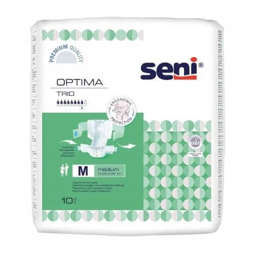 SENI OPTIMA TRIO MEDIUM couches avec ceinture, 10 pièces