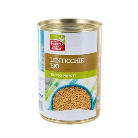 Lentilles bouillies biologiques, 400 g, La Finestra Sul Cielo