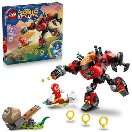 Knuckles contre Dr Eggman et le robot Egg Crusher, 8 ans et +, 77005, Lego Sonic