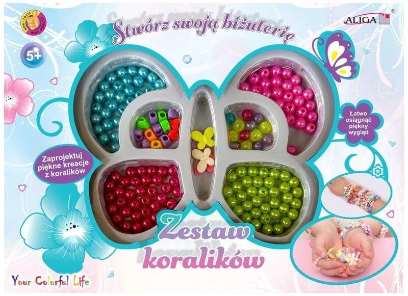 Jeu de perles et de formes en plastique + ligne 120 cm PJ-1961