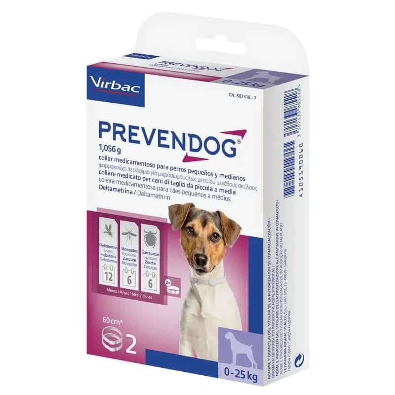 Virbac Prevendog Collier antiparasitaire 60 cm 2 unités