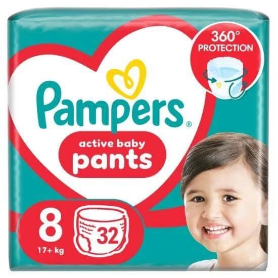 PAMPERS Pants No.8 (17+kg) Baby Pants Pull-on 32 Pieces