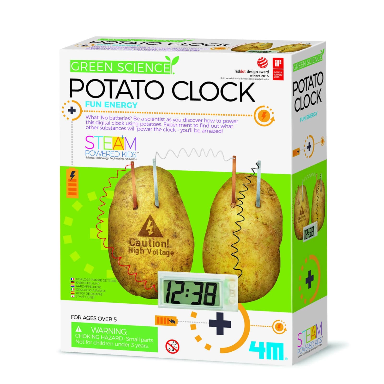 Kit scientifique - Horloge à pomme de terre, Green Science - Green Science