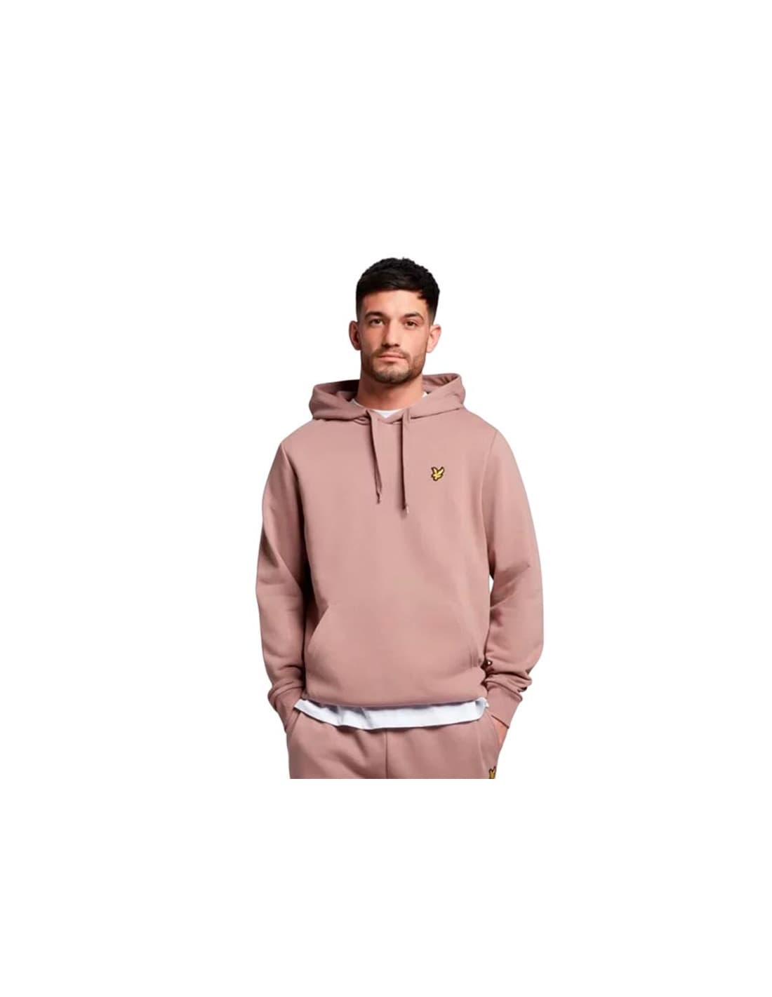 Sweat Lyle & Scott V1- Hoodie Homme Rose