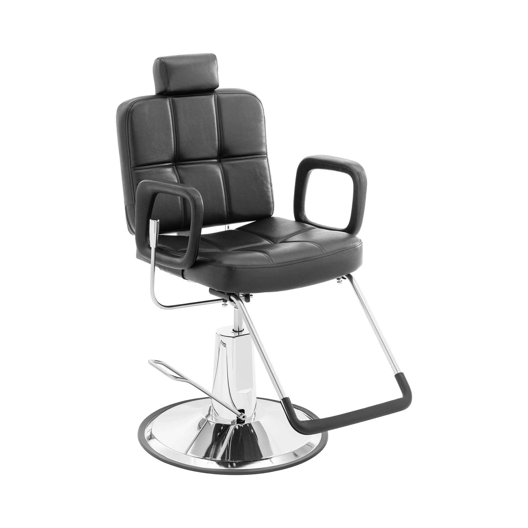 Fauteuil de coiffeur - Appui-tête et repose-pieds - 52 - 64 cm - 150 kg - Noir | physa