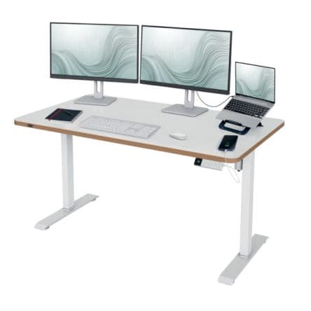 Leitz Bureau informatique Blanc 800 mm Assis/Debout 720mm Métal, Bois 1400 mm