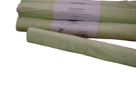RS PRO Sac poubelle Vert, Plastique 25L, paquet de 520 Par lot 14 mm