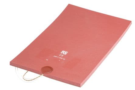 RS PRO Tapis chauffant en silicone, 240V c.a./ 400 W, 300 mm x 200mm