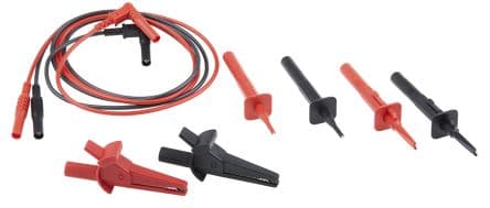 RS PRO Cordons multimètres Kit de cordons de test CAT III 15A