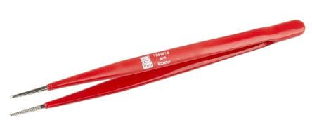 RS PRO Brucelles de précision en Acier au carbone pointe Dentelé, L. 155mm