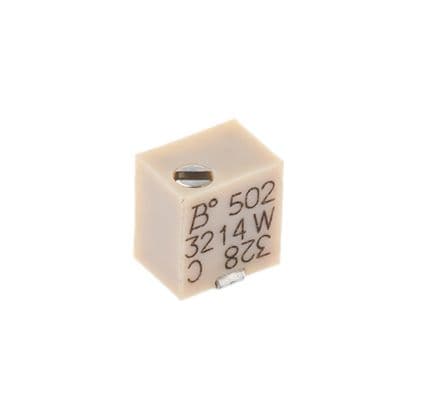 Bourns Potentiomètre trimmer Non 5 kΩ 10 % ±100 ppm/°C Ajustement par le dessus, 0.25 W 5 tours En surface, Crochet en J