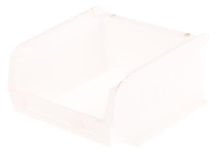 RS PRO Bac de rangement Blanc en Polypropylène Portable, 50 mm x 100 mm x 90 mm