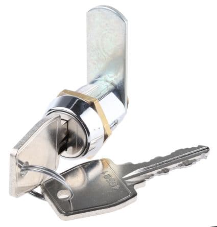 Euro-Locks a Lowe & Fletcher group Company Serrure à came batteuse Chromé, déverrouillage Clé 20 mm 19.1 x 16.1 mm