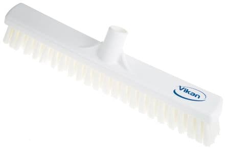 Vikan Balai Blanc avec brosse Polyéthylène téréphtalate, Souple pour Zones mouillées, Zones sèches