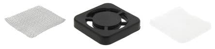 Essentra Filtre de ventilateur Filtre monté sur ventilateur de 40 mm Polyéthylène téréphtalate, Acier inoxydable Fibre