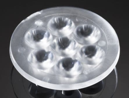 Ledil Lentille pour LED,, 7 voies, diamètre 50 mm Moyen 19 ° Méthacrylate de polyméthyle (PMMA) Clair Rond, Anna