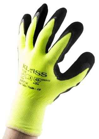 RS PRO Gants de manutention ARTIX, en Coton, Noir, Taille 10 EN 511, EN 388