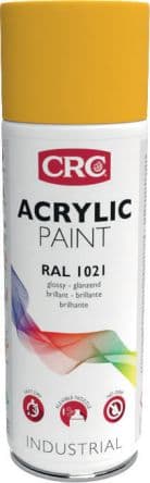 CRC Peinture aérosol 400 ml RAL 1021, Jaune Brillant