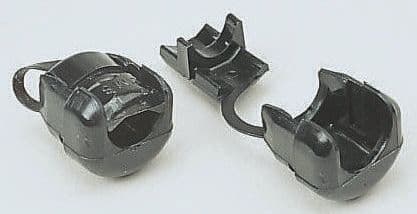 SES Sterling Passe-câble DM Passe-câble, en Polyamide 6 Noir, Ø câble maximum 10 mm 8.1 mm, Ø découpe 22.5 mm