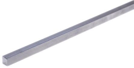 RS PRO Barre métallique Barre Carrée, l. 4mm H. 4 mm, L 330 mm