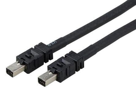 TE Connectivity Câble Ethernet 2205132 Mini E/S vers Mâle / RJ45 Mâle, Noir Polyuréthane Blindé, Longueur 2 m