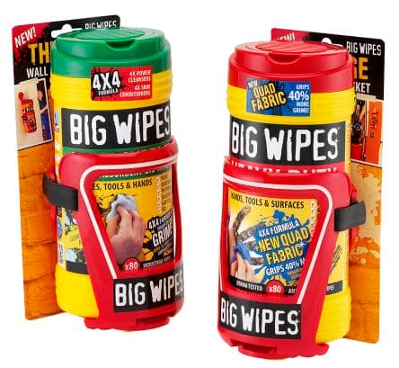Big Wipes Distributeur de lingettes Rouge en Polycarbonate Manuel Mural Fixation murale