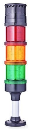 AUER Signal Colonnes lumineuses pré-configurées, série ECOmodul60 à LED Multitonalité 3, Rouge, Ambre, Vert 24V ac/dc