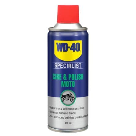 WD-40 Cire et Polish WD40 SPECIALIST 400 ml, Aérosol pour Motocyclette